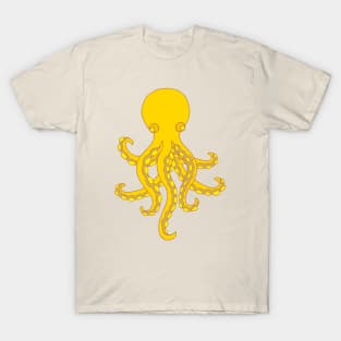 OCTOPUS GARDEN Yellow Undersea Ocean Creature Tentacles - UnBlink Studio by Jackie Tahara T-Shirt